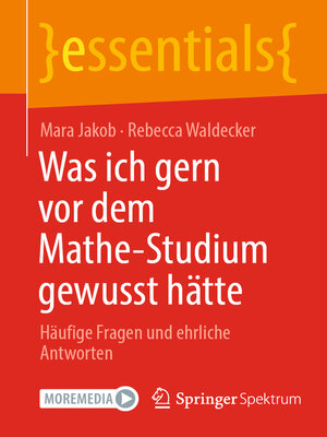 cover image of Was ich gern vor dem Mathe-Studium gewusst hätte